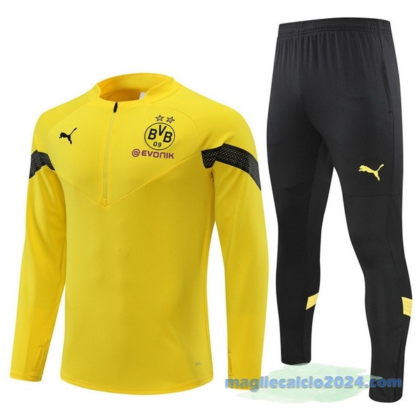 Set Completo Sudadera Formazione Bambino Borussia Dortmund 2022 2023 Giallo I Nero Poco Prezzo