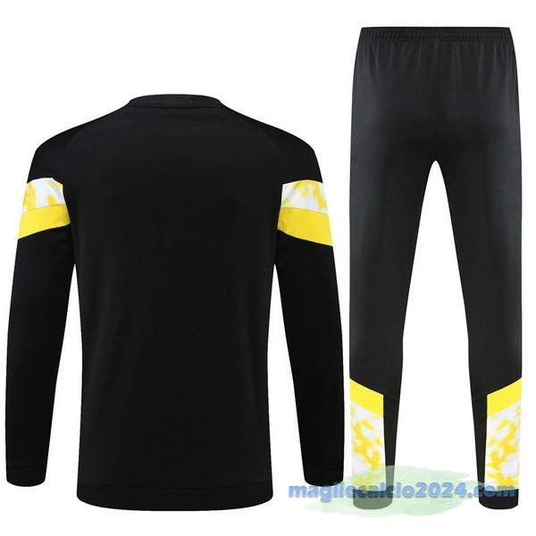 Set Completo Sudadera Formazione Bambino Borussia Dortmund 2022 2023 Nero Giallo Poco Prezzo