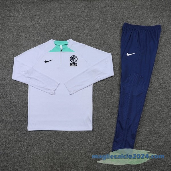 Set Completo Sudadera Formazione Bambino Inter Milán 2022 2023 Bianco Azul Poco Prezzo