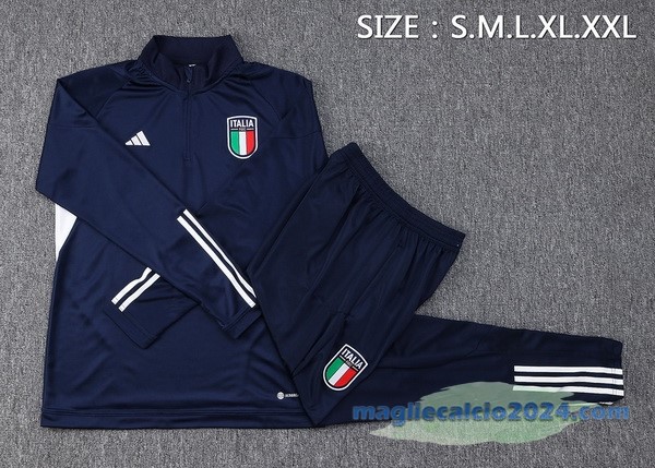 Set Completo Sudadera Formazione Bambino Italia 2023 Azul II Navy Poco Prezzo