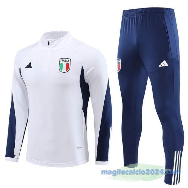Set Completo Sudadera Formazione Bambino Italia 2023 Bianco Azul Poco Prezzo