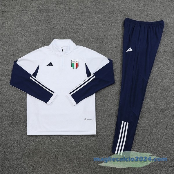 Set Completo Sudadera Formazione Bambino Italia 2023 Bianco Azul Poco Prezzo