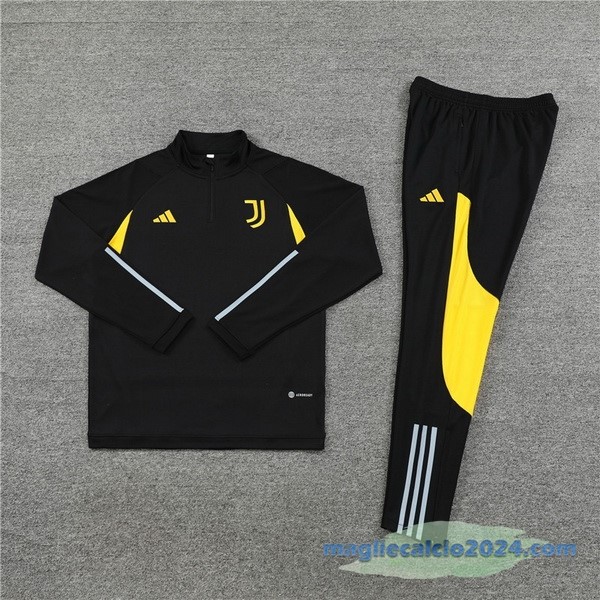 Set Completo Sudadera Formazione Bambino Juventus 2023 2024 Nero Giallo Poco Prezzo