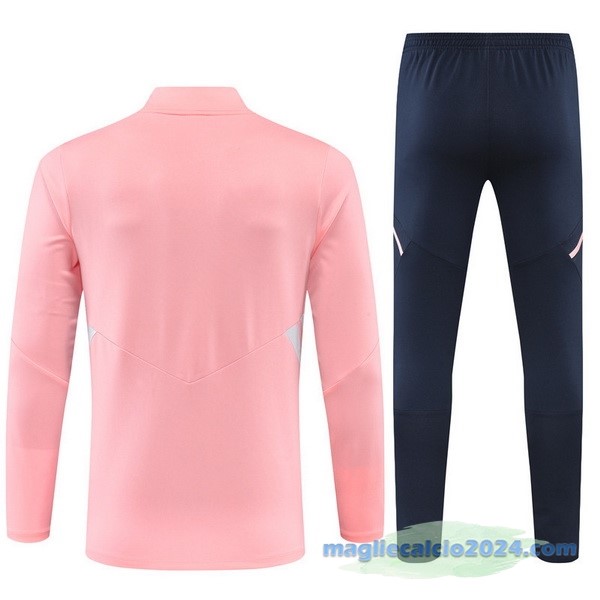 Set Completo Sudadera Formazione Bambino Lyon 2022 2023 Rosa Nero Poco Prezzo
