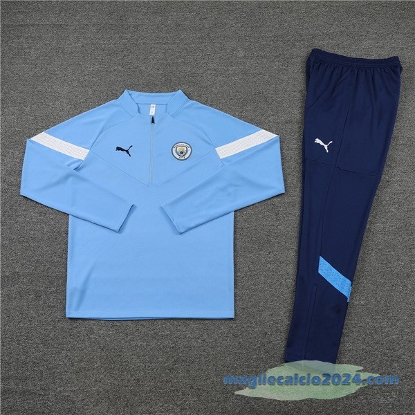 Set Completo Sudadera Formazione Bambino Manchester City 2022 2023 Azul Poco Prezzo
