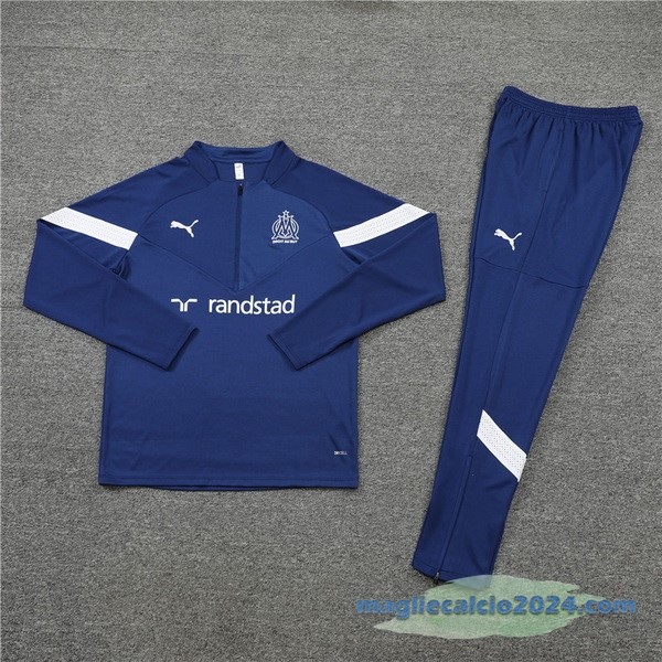 Set Completo Sudadera Formazione Bambino Marsella 2022 2023 Azul Bianco Poco Prezzo