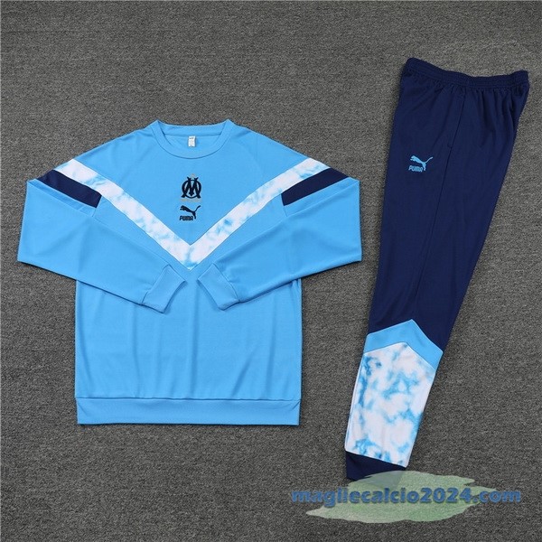 Set Completo Sudadera Formazione Bambino Marsella 2022 2023 II Azul Poco Prezzo