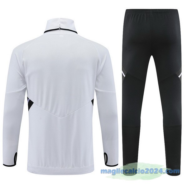 Set Completo Sudadera Formazione Bambino Real Madrid 2022 2023 Bianco Nero Poco Prezzo