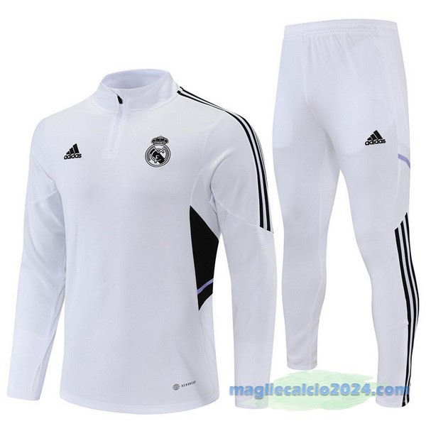 Set Completo Sudadera Formazione Bambino Real Madrid 2022 2023 Bianco Poco Prezzo