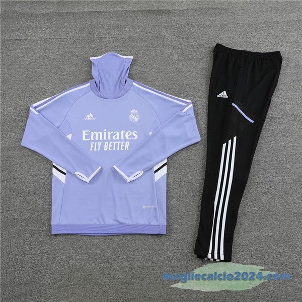 Set Completo Sudadera Formazione Bambino Real Madrid 2022 2023 Purpureo I Nero Poco Prezzo
