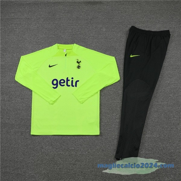 Set Completo Sudadera Formazione Bambino Tottenham Hotspur 2022 2023 Verde I Nero Poco Prezzo