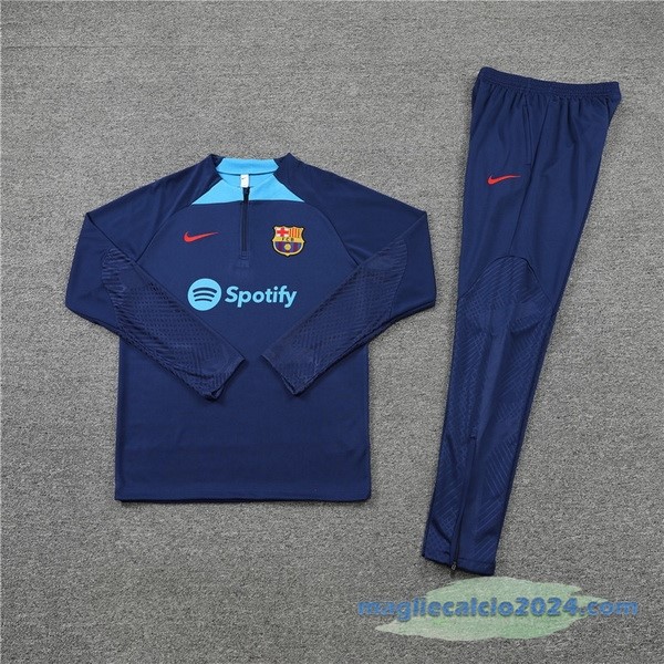 Set Completo Sudadera Formazione Barcelona 2022 2023 Azul Navy Poco Prezzo