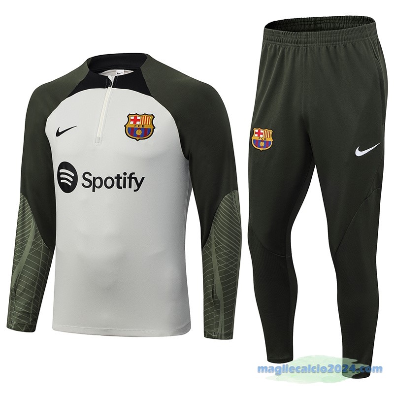 Set Completo Sudadera Formazione Barcelona 2023 2024 Giallo Verde Poco Prezzo
