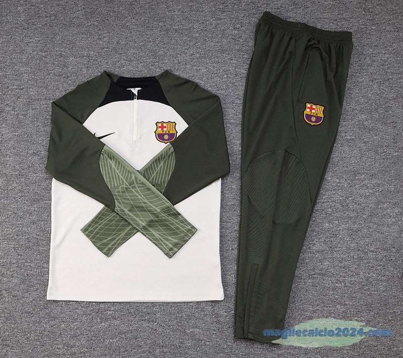 Set Completo Sudadera Formazione Barcelona 2023 2024 Giallo Verde Poco Prezzo