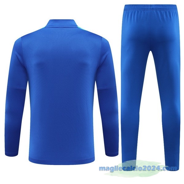 Set Completo Sudadera Formazione Barcelona Bambino 2023 2024 Azul Verde Poco Prezzo