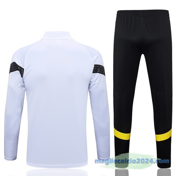 Set Completo Sudadera Formazione Borussia Dortmund 2022 2023 Bianco Nero Poco Prezzo
