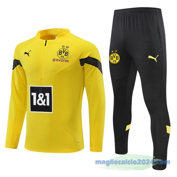 Set Completo Sudadera Formazione Borussia Dortmund 2022 2023 Giallo II Nero Poco Prezzo