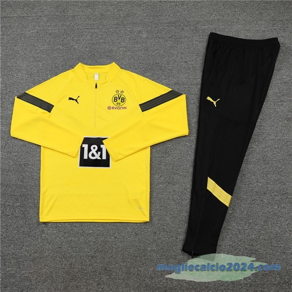 Set Completo Sudadera Formazione Borussia Dortmund 2022 2023 Giallo II Nero Poco Prezzo