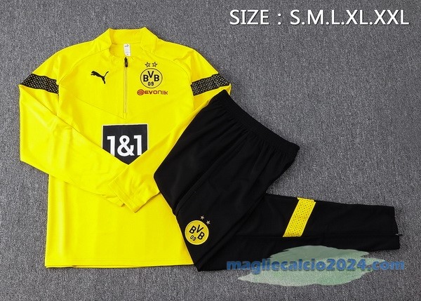 Set Completo Sudadera Formazione Borussia Dortmund 2022 2023 Giallo Nero Poco Prezzo