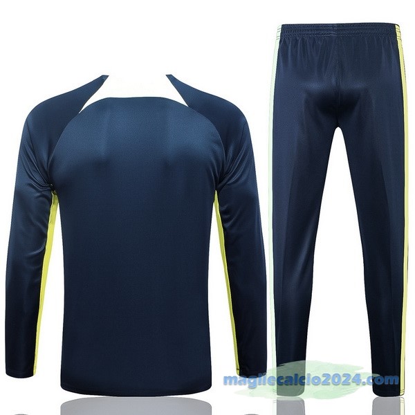 Set Completo Sudadera Formazione Brasile 2023 Azul Navy Verde Poco Prezzo