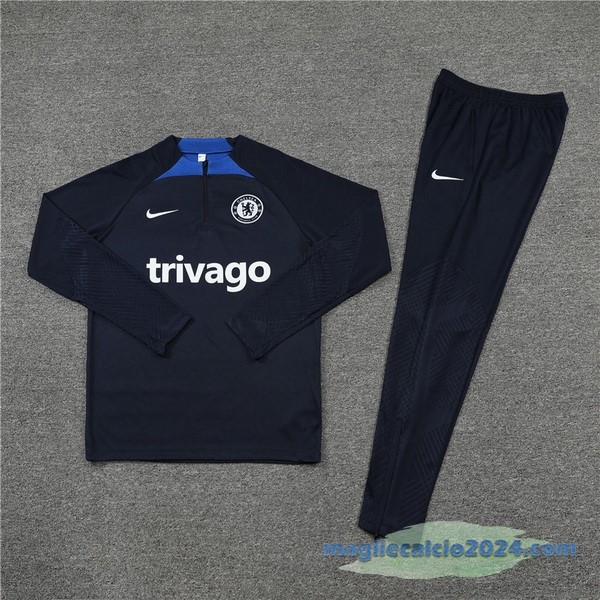 Set Completo Sudadera Formazione Chelsea 2022 2023 Azul Navy Poco Prezzo