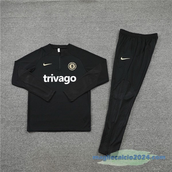 Set Completo Sudadera Formazione Chelsea 2022 2023 I Nero Poco Prezzo