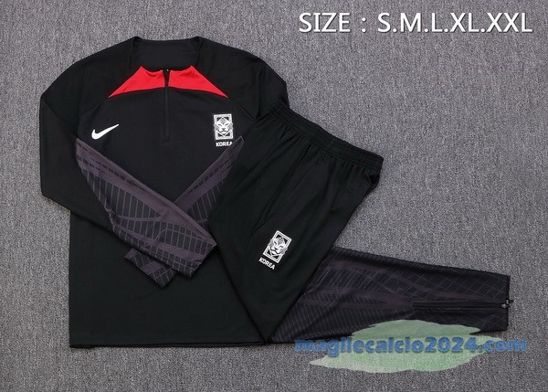 Set Completo Sudadera Formazione Corea 2022 Nero Poco Prezzo