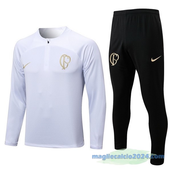 Set Completo Sudadera Formazione Corinthians Paulista 2022 2023 Bianco Poco Prezzo