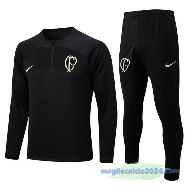 Set Completo Sudadera Formazione Corinthians Paulista 2022 2023 Nero Poco Prezzo