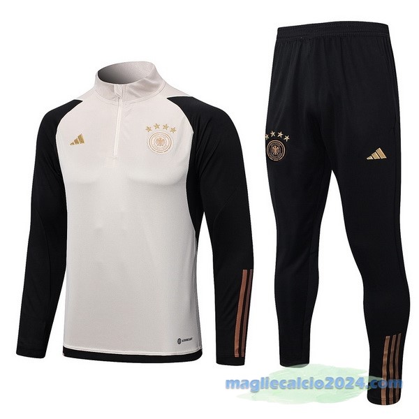 Set Completo Sudadera Formazione Germania 2022 Bianco Giallo Nero Poco Prezzo
