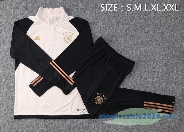 Set Completo Sudadera Formazione Germania 2022 Bianco Giallo Nero Poco Prezzo