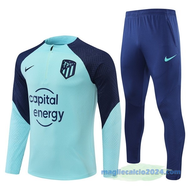 Set Completo Sudadera Formazione Giocatori Bambino Atlético Madrid 2022 2023 Azul Poco Prezzo
