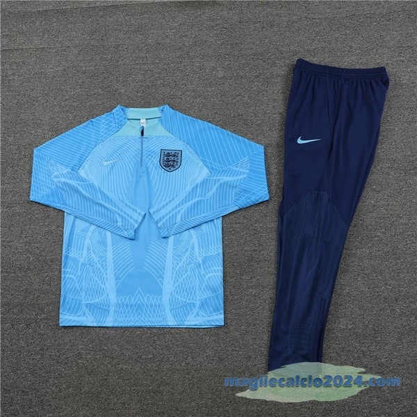 Set Completo Sudadera Formazione Giocatori Bambino Inghilterra 2022 Azul Poco Prezzo