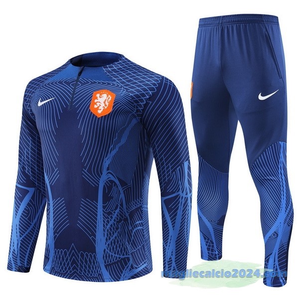 Set Completo Sudadera Formazione Giocatori Bambino Paesi Bassi 2022 III Azul Poco Prezzo