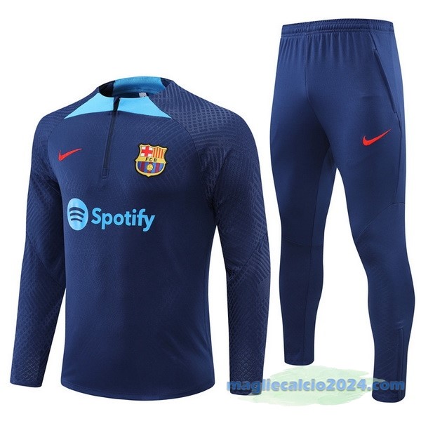 Set Completo Sudadera Formazione Giocatori Barcelona 2022 2023 Azul Navy Poco Prezzo