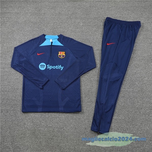 Set Completo Sudadera Formazione Giocatori Barcelona 2022 2023 Azul Navy Poco Prezzo