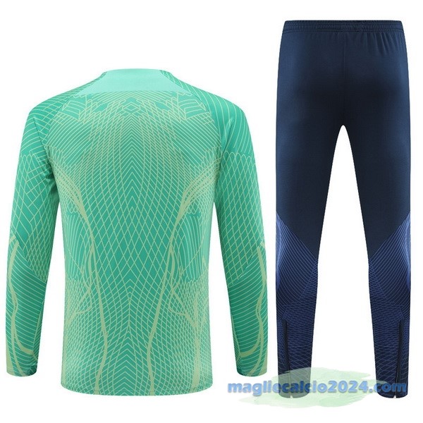 Set Completo Sudadera Formazione Giocatori Brasile 2022 Verde Azul Poco Prezzo
