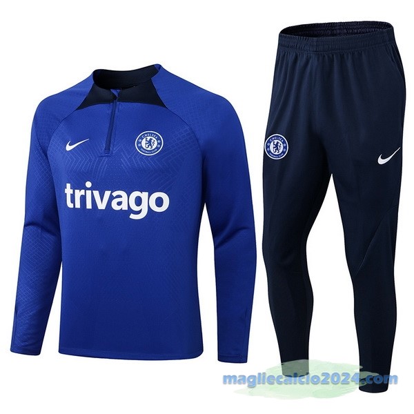 Set Completo Sudadera Formazione Giocatori Chelsea 2022 2023 Azul Poco Prezzo