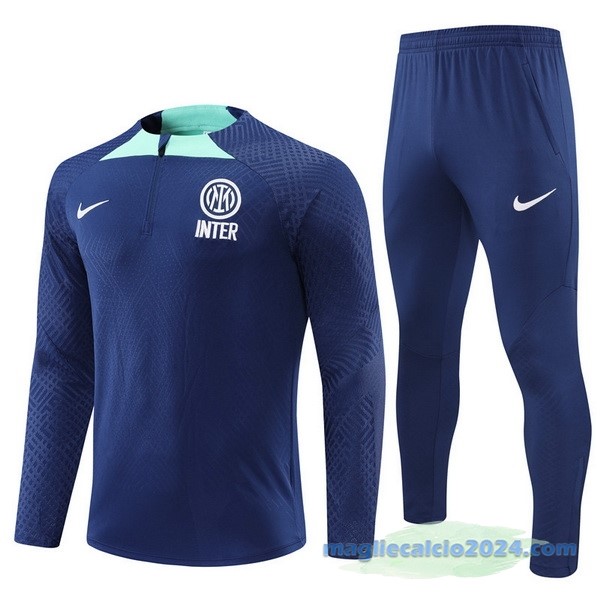 Set Completo Sudadera Formazione Giocatori Inter Milán 2022 2023 Azul Poco Prezzo