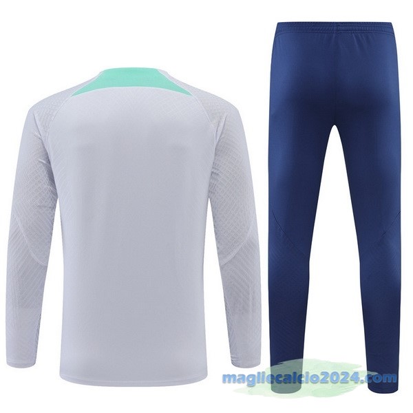 Set Completo Sudadera Formazione Giocatori Inter Milán 2022 2023 Bianco Azul Poco Prezzo