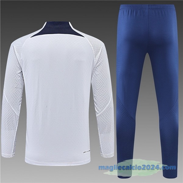 Set Completo Sudadera Formazione Giocatori Paris Saint Germain 2022 2023 Bianco Azul Poco Prezzo