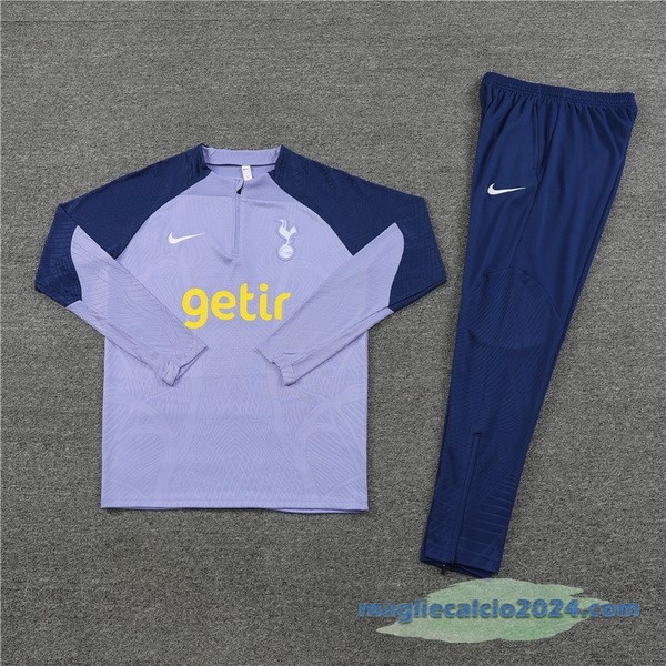 Set Completo Sudadera Formazione Giocatori Tottenham Hotspur 2023 2024 Purpureo Azul Poco Prezzo