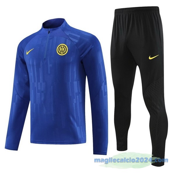 Set Completo Sudadera Formazione Inter Milán 2023 2024 Azul I Nero Poco Prezzo