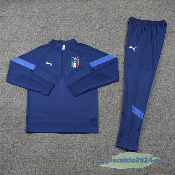 Set Completo Sudadera Formazione Italia 2022 Azul IIII Navy Poco Prezzo