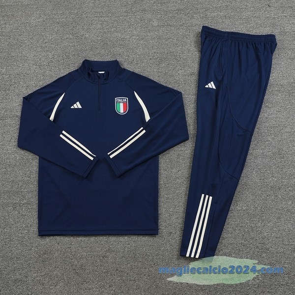 Set Completo Sudadera Formazione Italia 2023 Azul III Navy Poco Prezzo