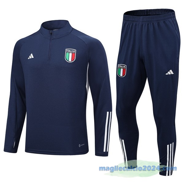 Set Completo Sudadera Formazione Italia 2023 Azul Navy Poco Prezzo