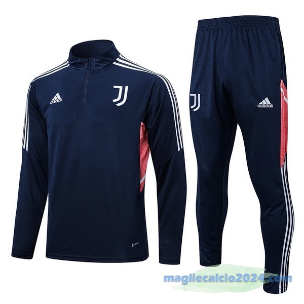 Set Completo Sudadera Formazione Juventus 2022 2023 Azul Navy Rosa Poco Prezzo