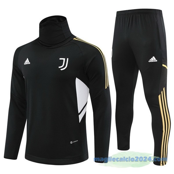 Set Completo Sudadera Formazione Juventus 2022 2023 Nero Bianco Poco Prezzo
