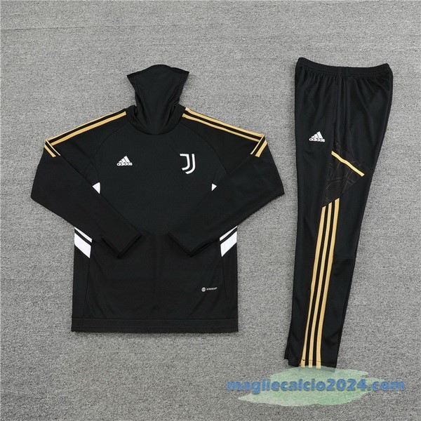 Set Completo Sudadera Formazione Juventus 2022 2023 Nero Bianco Poco Prezzo