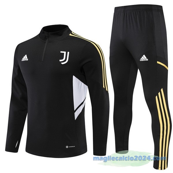Set Completo Sudadera Formazione Juventus 2022 2023 Nero I Bianco Poco Prezzo